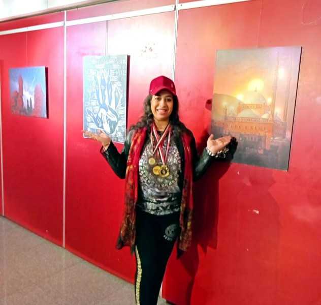 بالصور القلعة الذهبية المضيئة إحدي الأعمال الفنية المشاركة دوليا بمعرض الفنون المستدامة بجريدة الأهرام